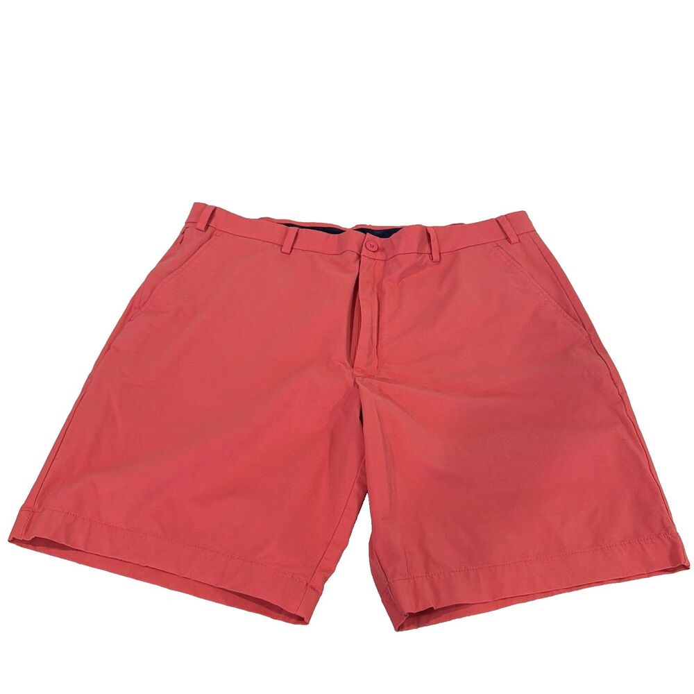 Vineyard Vines Men's On The Go Performance Golf Shorts Coral Red 42B x10 Stretch